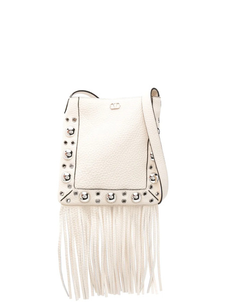  Valentino Garavani Fringed Cross Body Bag - Neutrals 