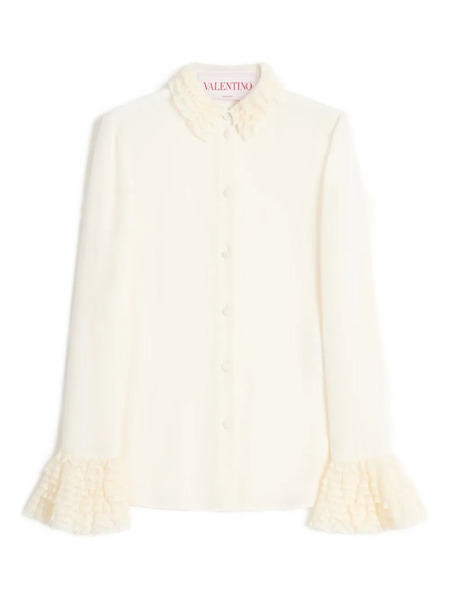  Valentino Garavani Georgette Shirt - White 