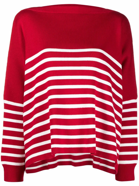  Valentino Garavani Horizontal-stripe Jumper - Red 