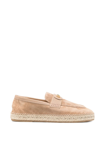  Valentino Garavani Logo-appliqué Espadrilles - Neutrals 