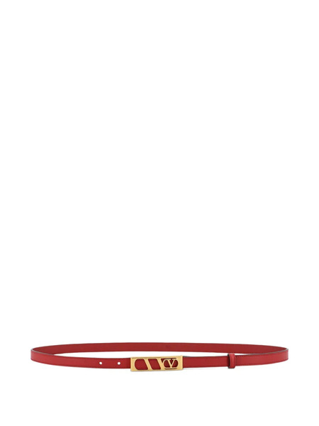  Valentino Garavani Logo-buckle Leather Belt - Red 