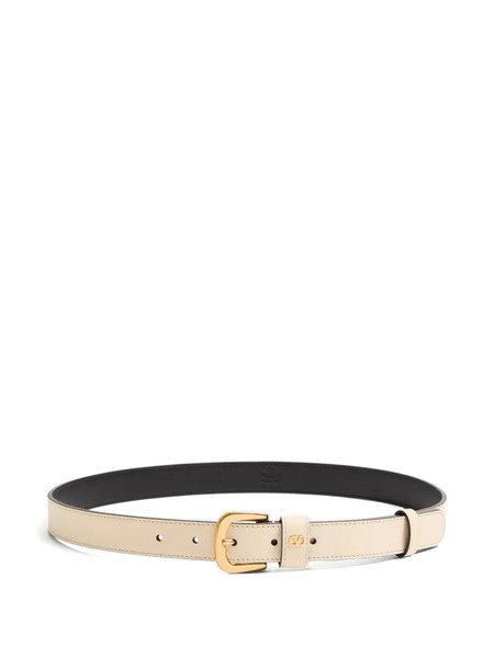  Valentino Garavani Logo-plaque Belt - White 