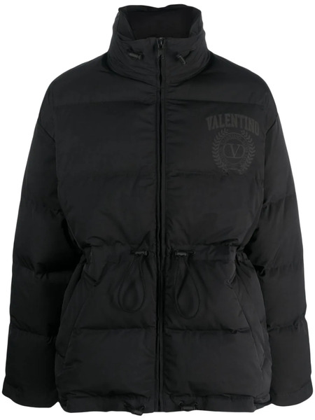  Valentino Garavani Logo-print Padded Jacket - Black 
