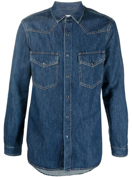  Valentino Garavani Long-sleeve Denim Shirt - Blue 