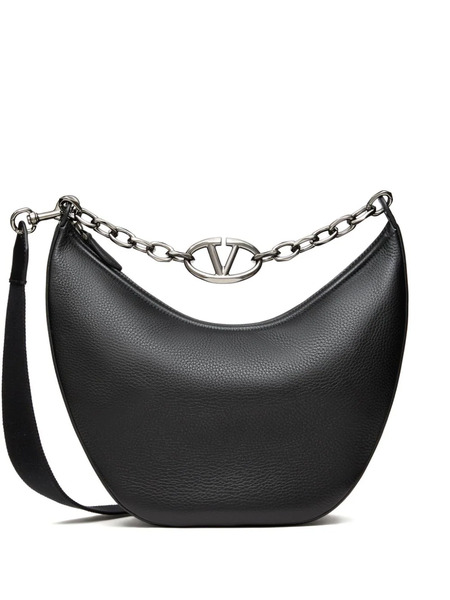  Valentino Garavani Medium Vlogo Moon Shoulder Bag - Black 