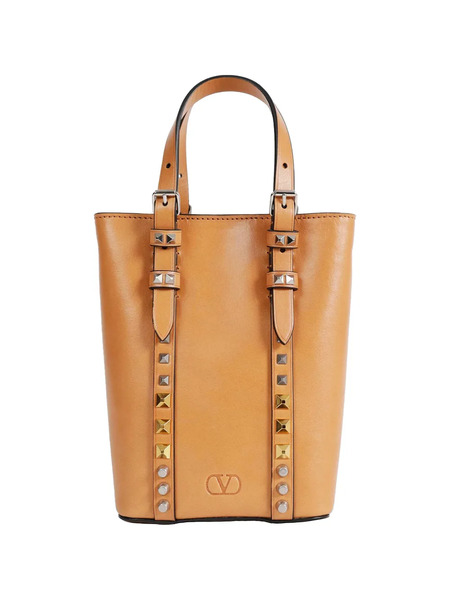  Valentino Garavani Mini Rockstud Bucket Bag - Neutrals 