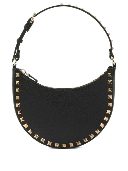  Valentino Garavani Mini Rockstud Hobo Shoulder Bag - Black 