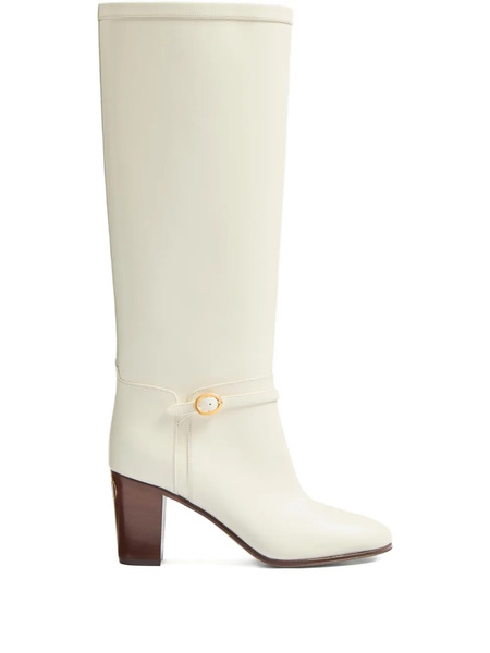  Valentino Garavani 75mm Pattie Leather Boots - Neutrals 