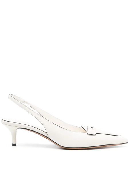  Valentino Garavani 50mm Slingback Pumps - White 