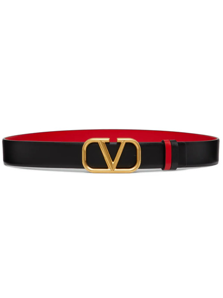  Valentino Garavani 30mm Vlogo Signature Reversible Belt - Black 