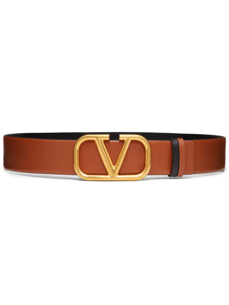  Valentino Garavani 20mm Vlogo Signature Reversible Belt - Brown 
