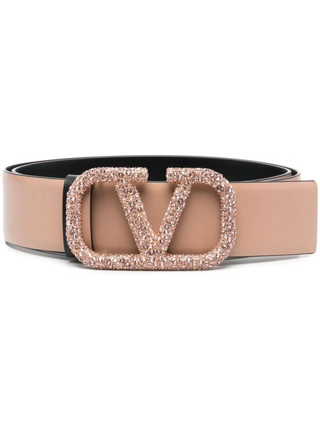  Valentino Garavani 40mm Vlogo Signature Reversible Belt - Pink 