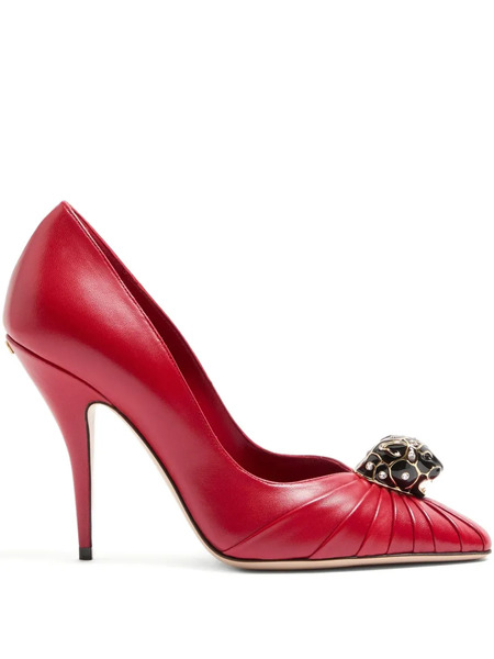  Valentino Garavani Panthea Pleated Pumps - Red 