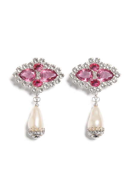  Valentino Garavani Pas Plus Teardrop Earrings - Silver 