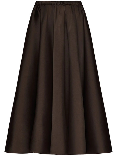  Valentino Garavani Pleated Midi Skirt - Brown 