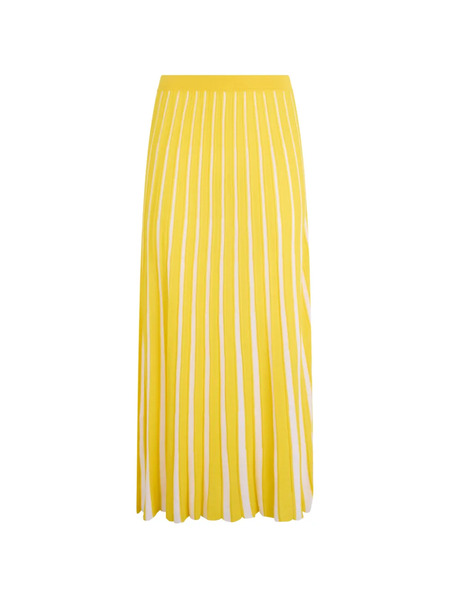  Valentino Garavani Pleated Midi Skirt - Yellow 