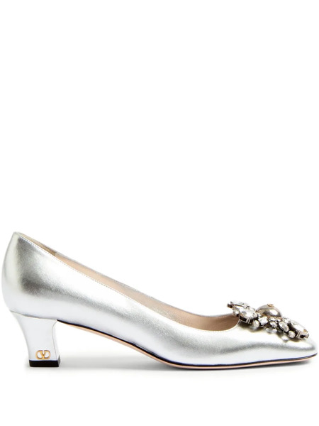  Valentino Garavani Preshoes Embellished Pumps - Silver 
