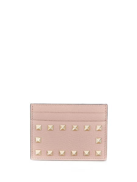  Valentino Garavani Rockstud Card Holder - Pink 
