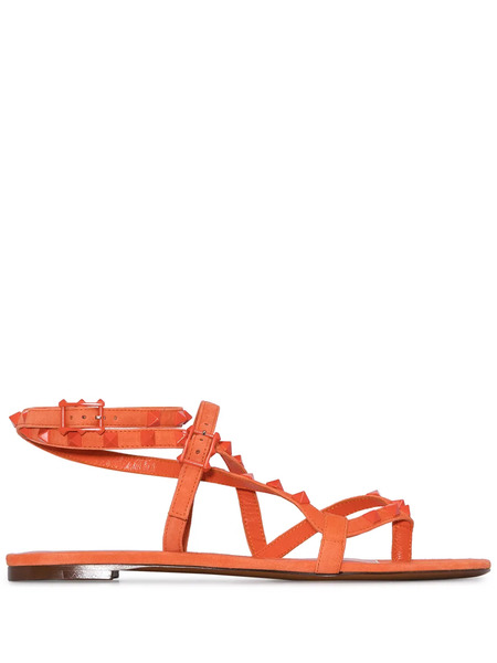  Valentino Garavani Rockstud Flair Sandals - Orange 