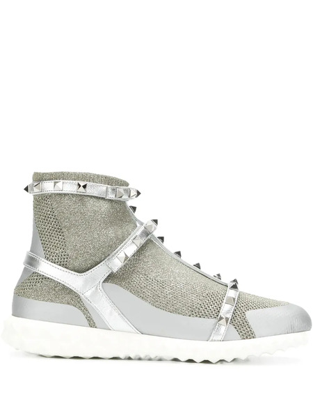  Valentino Garavani Rockstud High-top Sneakers - Metallic 