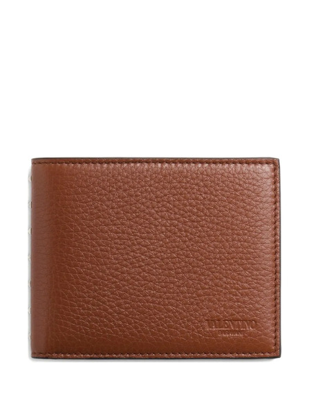  Valentino Garavani Rockstud Leather Wallet - Brown 