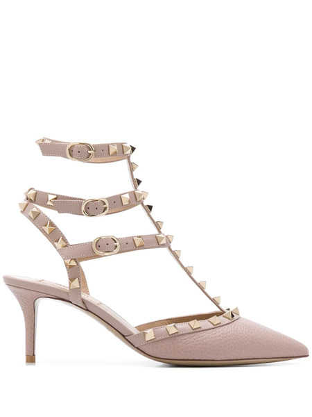  Valentino Garavani Rockstud 70mm Pointed Pumps - Pink 