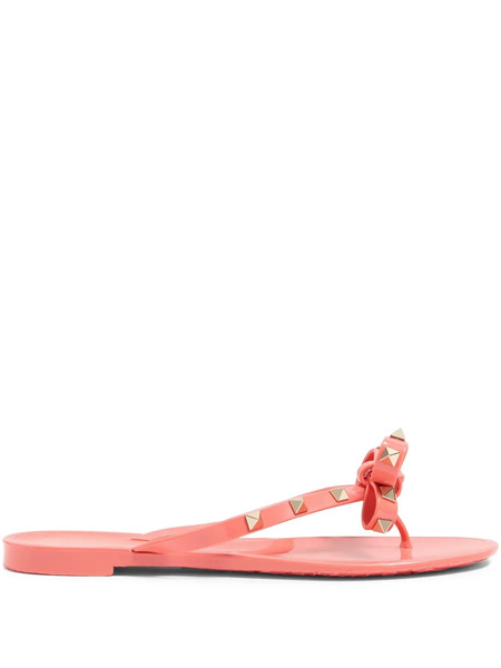  Valentino Garavani Rockstuds Rubber Flip-flops - Pink 