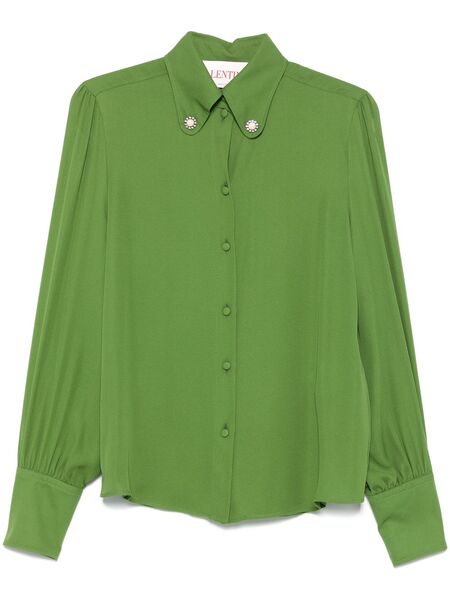  Valentino Garavani Silk Blouse - Green 