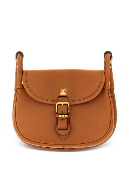  Valentino Garavani Small Flaneuse Stud Cross-body Bag - Brown 