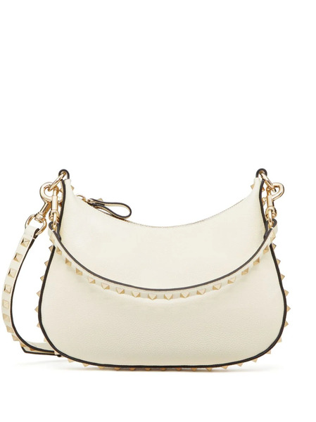  Valentino Garavani Small Rockstud Leather Shoulder Bag - White 