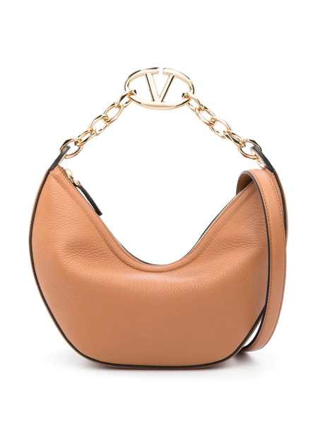  Valentino Garavani Small Vlogo Moon Hobo Bag - Brown 