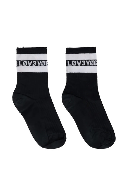  Valentino Garavani Striped Socks - Black 