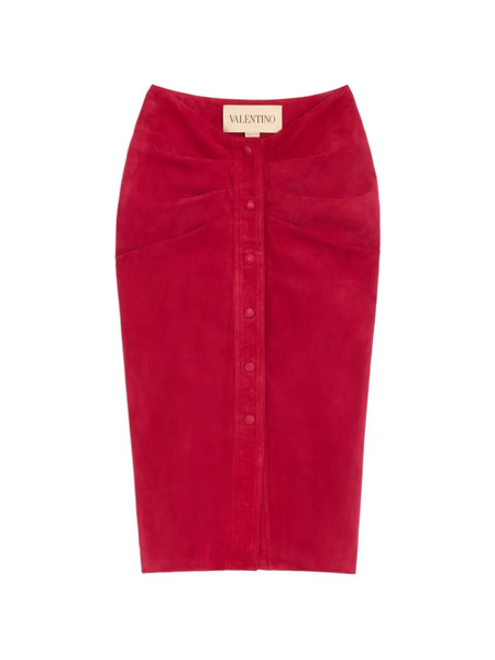  Valentino Garavani Suede Skirt - Red 
