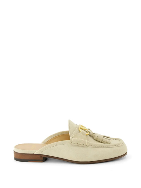  Valentino Garavani Tassel Logo Mules - Neutrals 