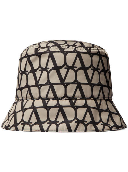  Valentino Garavani Toile Iconographe Bucket Hat - Neutrals 