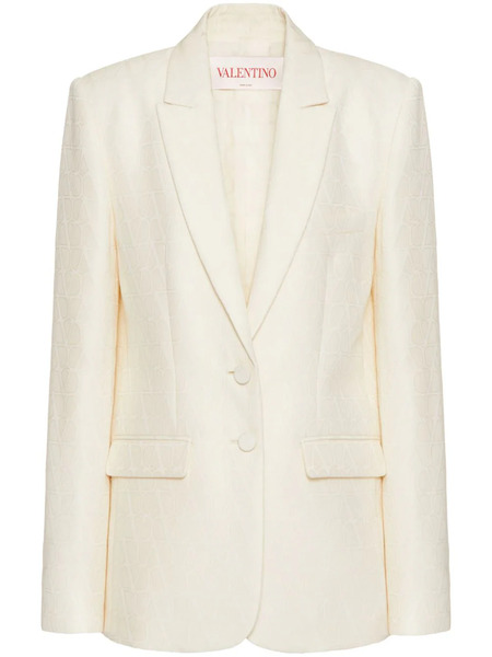 Valentino Garavani Toile Iconographe Single-breasted Blazer - Neutrals 
