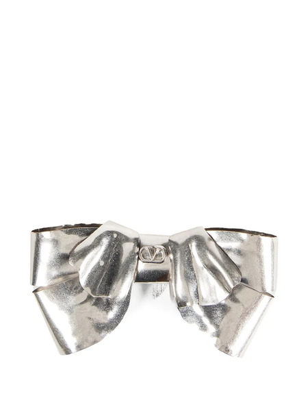  Valentino Garavani Trop Chou Bow Brooch - Silver 