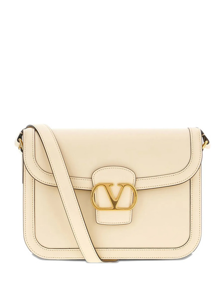  Valentino Garavani V-logo Flap Messenger Bag - Neutrals 