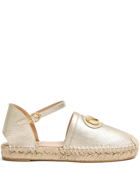  Valentino Garavani V-logo Signature Espadrilles - Gold 