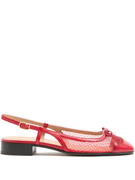  Valentino Garavani Valet Du Roi Slingback Ballet Flats - Red 