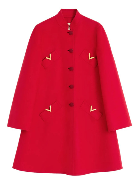  Valentino Garavani Vgold Button-up Coat - Red 