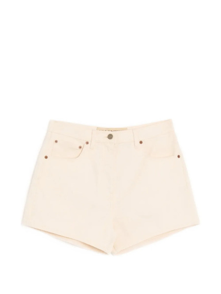  Valentino Garavani Vgold Denim Shorts - Neutrals 