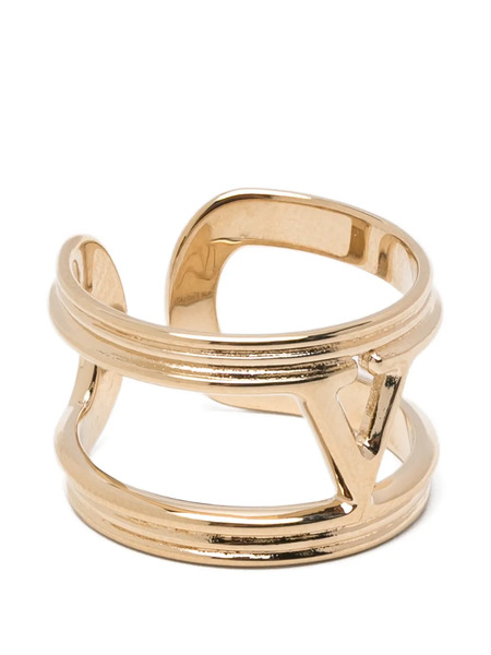  Valentino Garavani Vlogo Cut-out Ring - Gold 