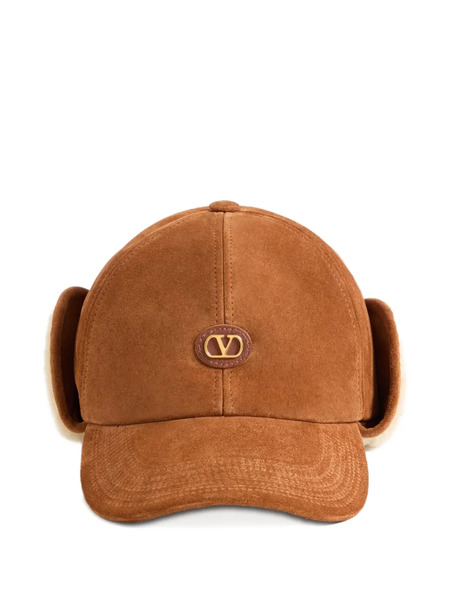  Valentino Garavani Vlogo Signature Baseball Cap - Brown 