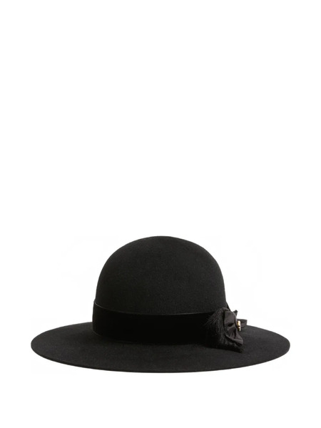  Valentino Garavani Vlogo Signature Bow Hat - Black 