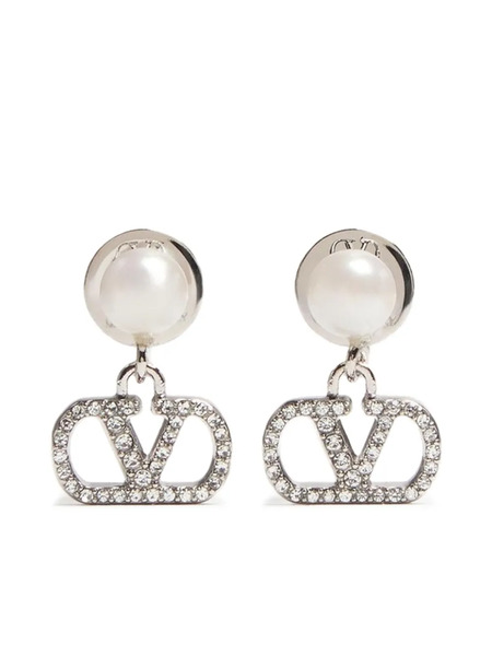  Valentino Garavani Vlogo Signature Earrings - Silver 