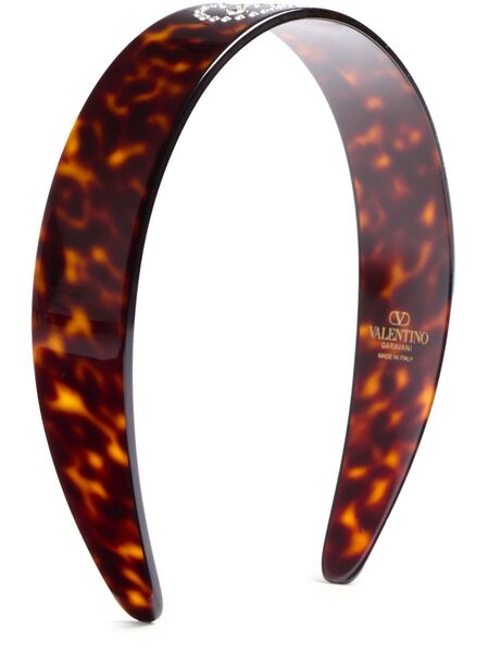  Valentino Garavani Vlogo Signature Headband - Brown 