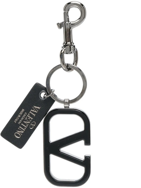  Valentino Garavani Vlogo Signature Keyring - Black 