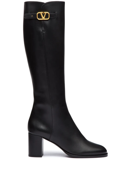  Valentino Garavani Vlogo Signature Knee-high Boots - Black 