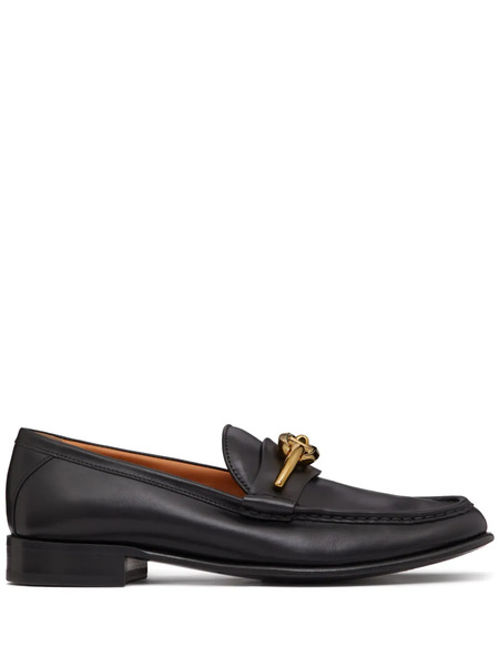  Valentino Garavani Vlogo Signature Loafers - Black 